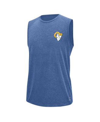 Men's Royal Los Angeles Rams Warm Up Sleeveless T-shirt