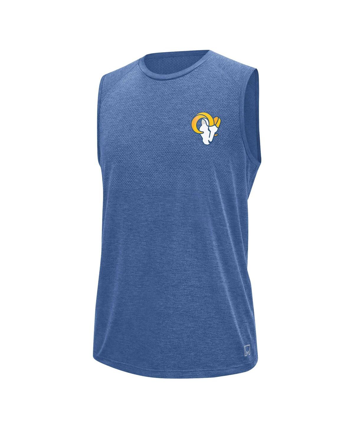 Msx By Michael Strahan Men's  Royal Los Angeles Rams Warm Up Sleeveless T-shirt In Royal
