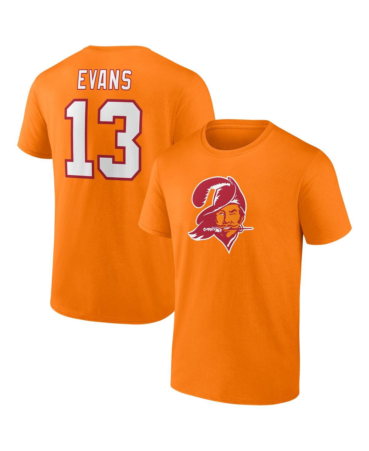Men's Fanatics Mike EvansTampa Bay Buccaneers Throwback Player Icon Name and Number T-shirt - Orange