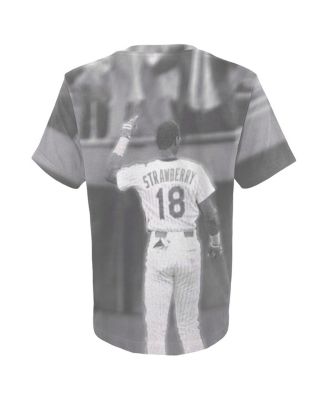 Big Boys Darryl Strawberry White New York Mets Sublimated Player T-shirt