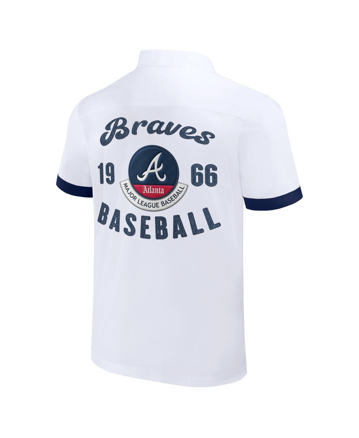 Shop Fanatics Men's Darius Rucker Collection By  White Atlanta Braves Bowling Button-up Shirt