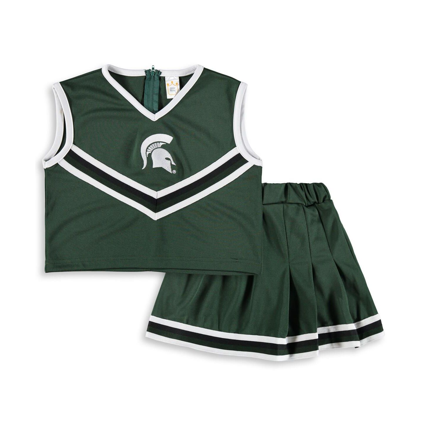 Little King Apparel Big Girls Green Michigan State Spartans Two-Piece Cheer Set — фото 1