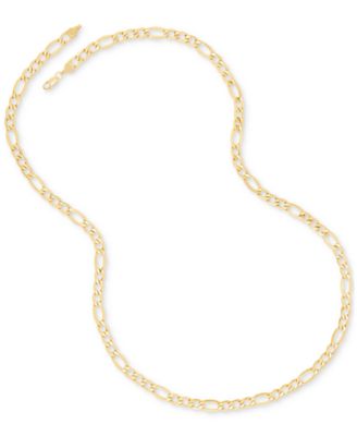 Lightweight 22" Figaro Link Necklace (5-3/4mm) in 14k Gold