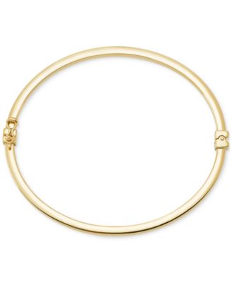 Square Tube Hinge Bangle Bracelet in 14k Gold