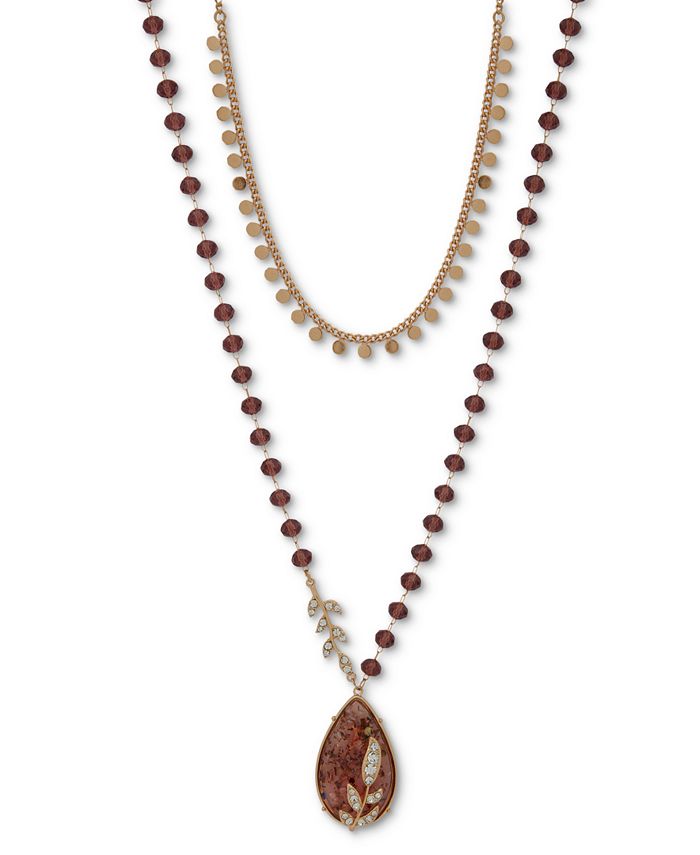 Burgundy stone necklace outlet