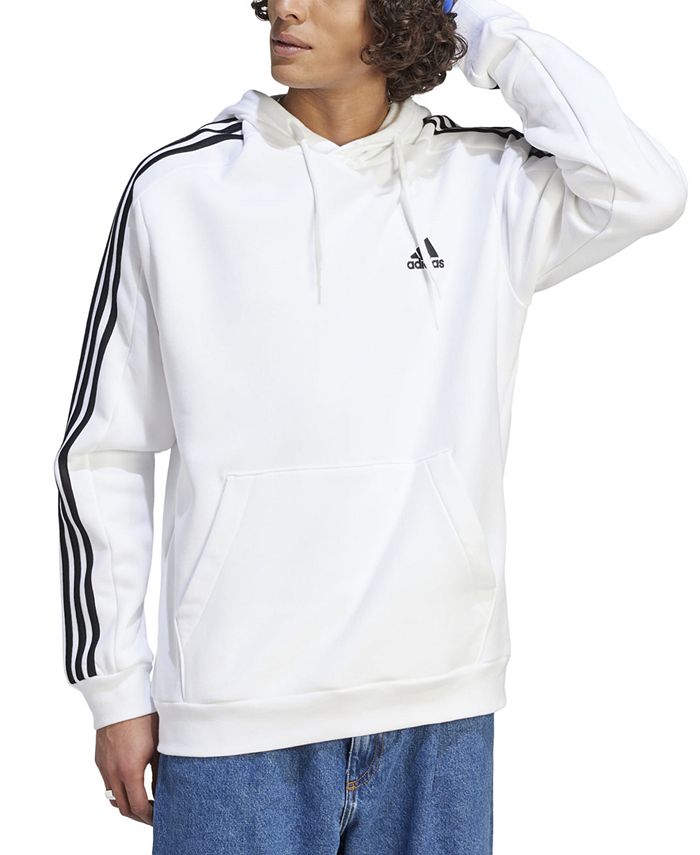 adidas Men's Essentials 3-Stripes Regular-Fit Fleece Hoodie, Regular & Big  & Tall - Macy's