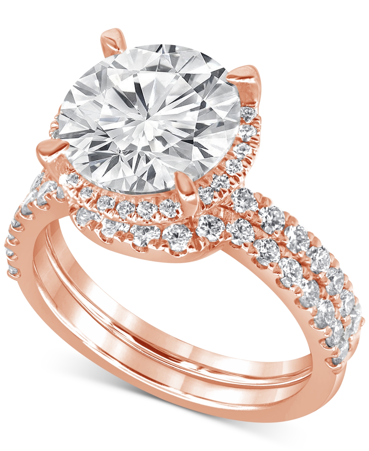 Badgley Mischka Certified Lab Grown Diamond Bridal Set (5 Ct. T.w.) In 14k Gold In Rose Gold