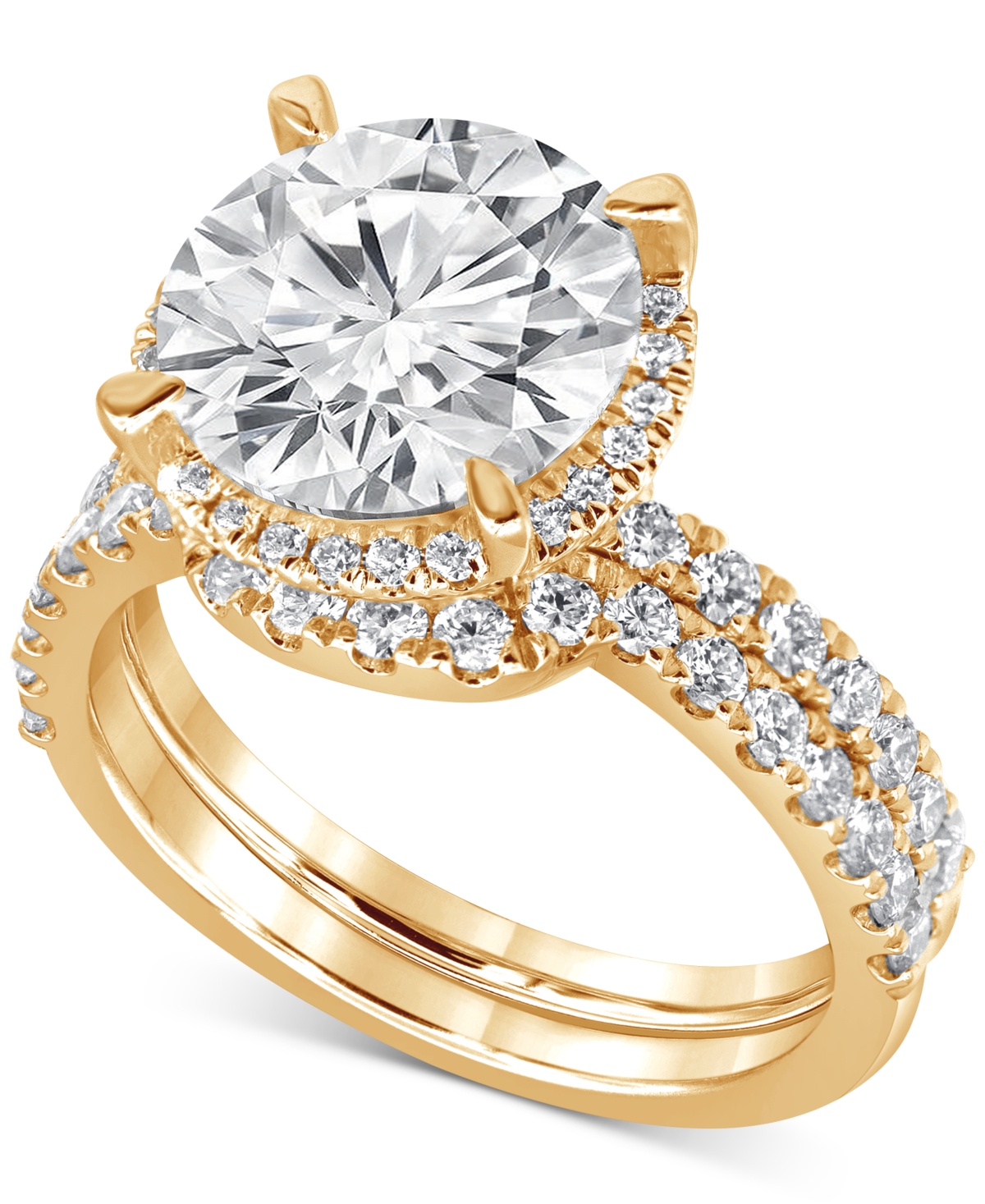 Badgley Mischka Certified Lab Grown Diamond Bridal Set (5 Ct. T.w.) In 14k Gold In Yellow Gold