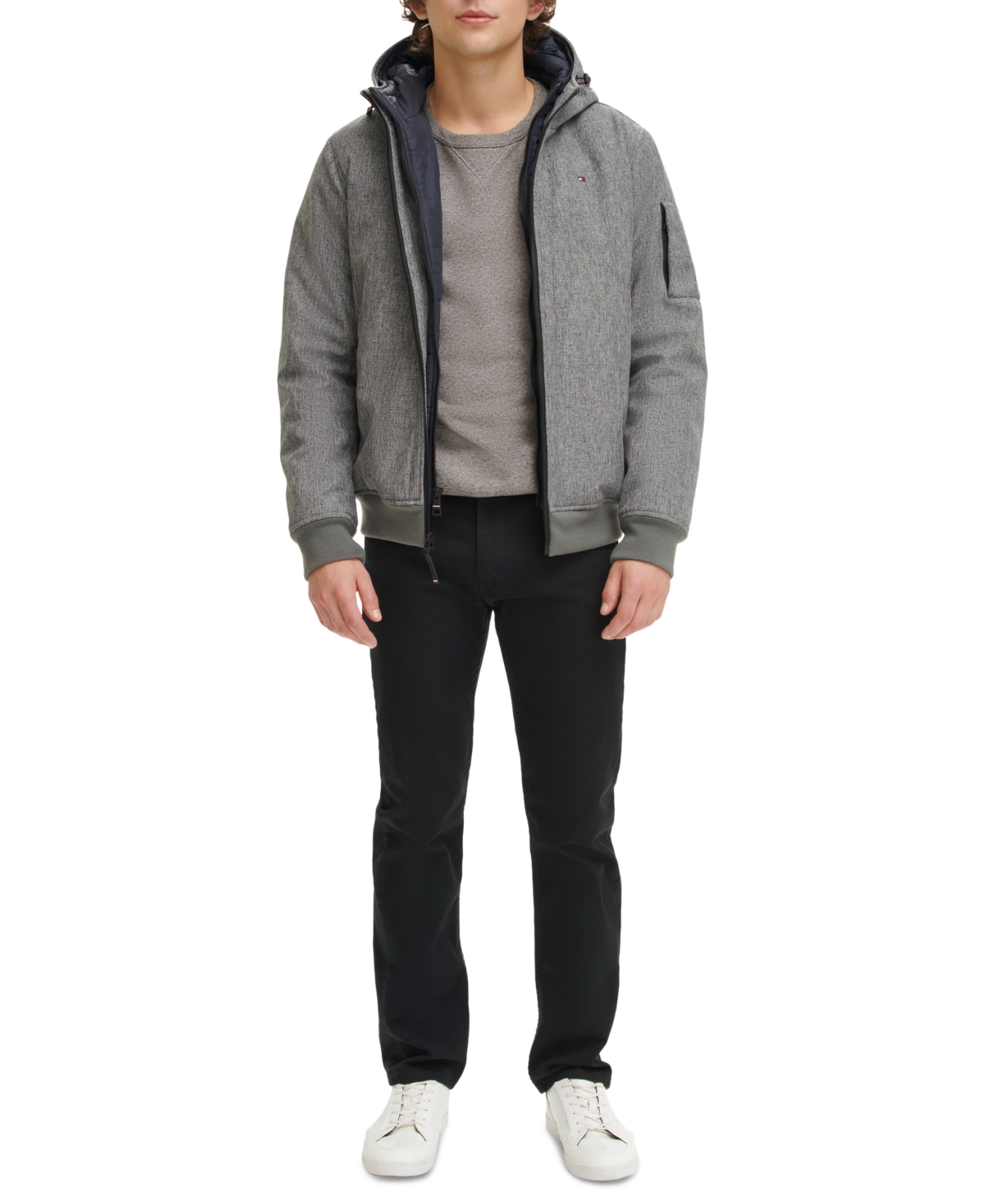 Tommy Hilfiger Men's Hoodie Bomber Combo Jacket