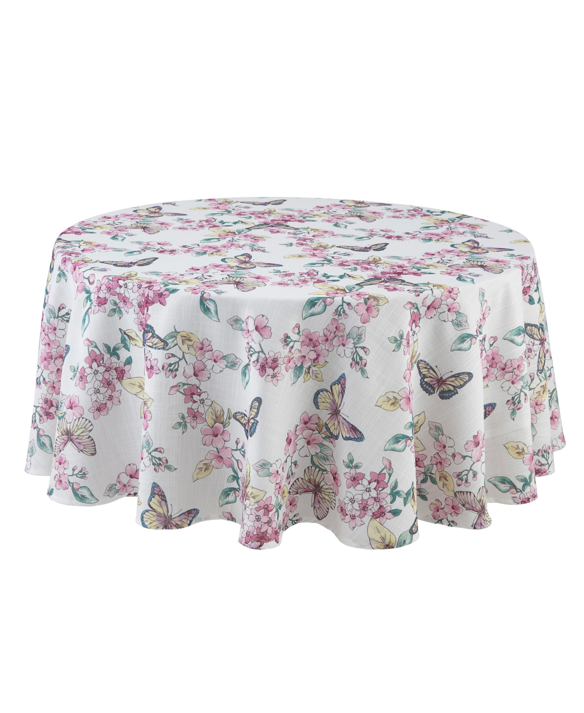 Lenox Butterfly Meadow Floral Tablecloth In White Multi