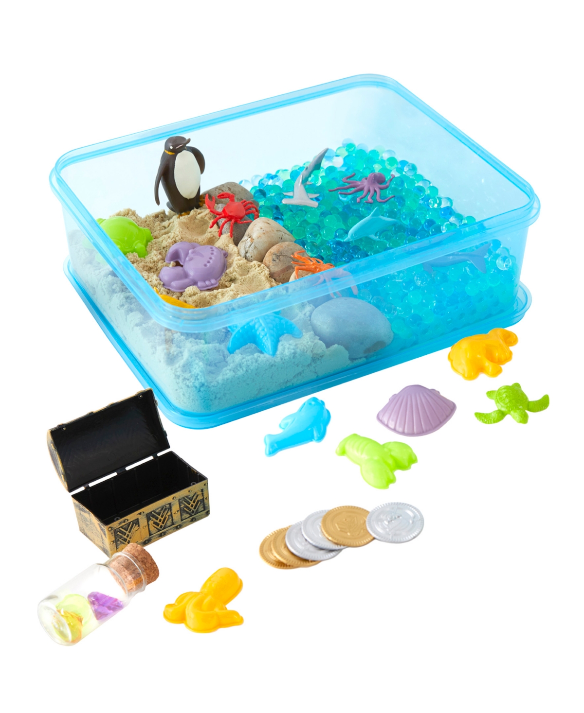 Discovery Kids' Ocean Treasures Sensory Exploration 38 Pieces Play Set In Blue