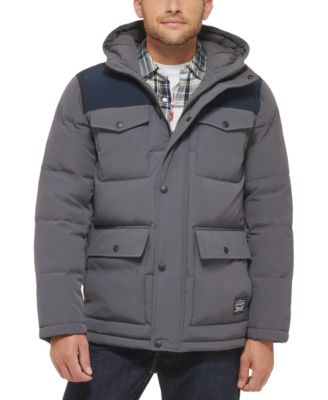 Levi’s&reg; Men's Quilted Four Pocket Parka Hoody Jacket