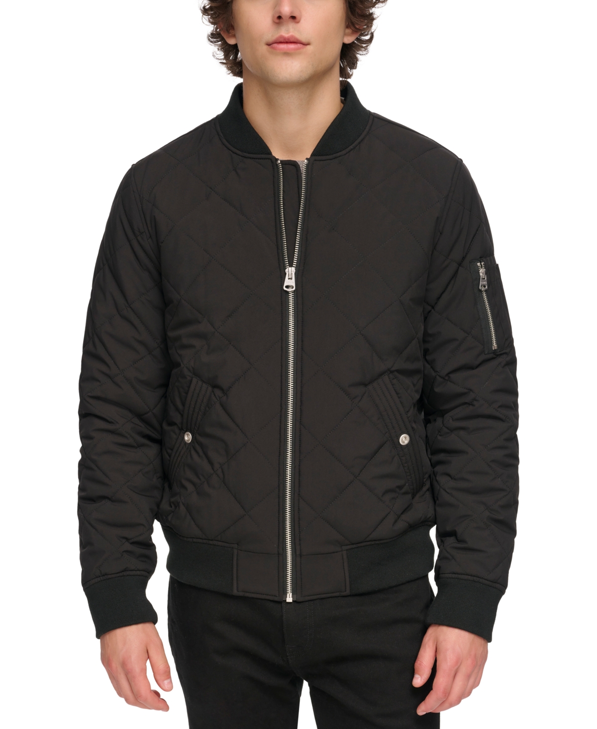 Levi's Men's Quilted Fashion Bomber Jacket - Black