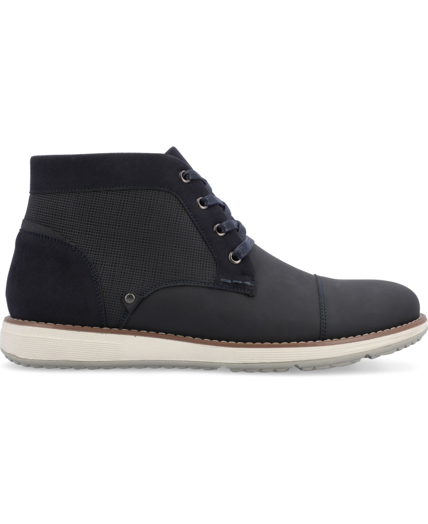 Мужские ботинки Vance Co. Austin Wide Width Tru Comfort Foam Lace-Up Cap Toe Chukka, цвет: Тёмно-синий — фото 2