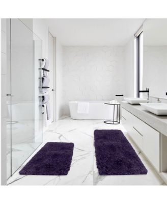 Ultra Soft Non Slip Shaggy 2 Piece Bath Rug Set, Small 17x24 & Medium 20x32