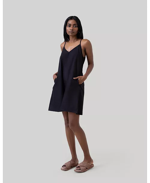 women's short tent dress with back tie