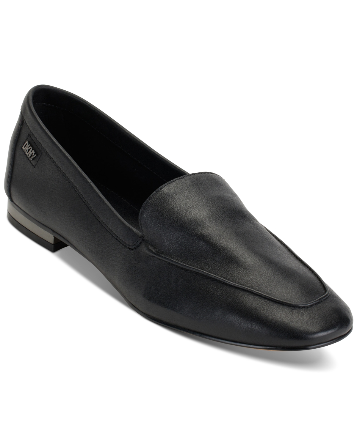 Dkny Women's Laili Slip-on Loafer Flats In Black Leather