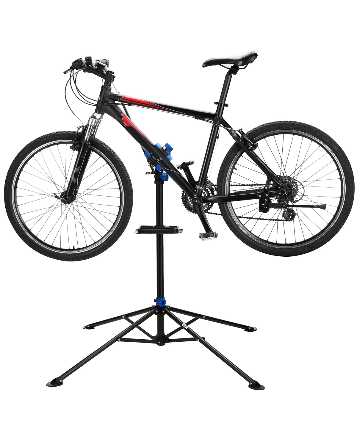 Bike Repair Stand - 360-degree Rotating Bike Stand for Maintenance - Tool Tray, Clamps for 1-1.5-inch Frame, Telescoping, Foldable Design by Rad Cycle