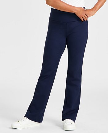 Express, High Waisted Brushed Knit Pull-On Bootcut Pant in Pecan