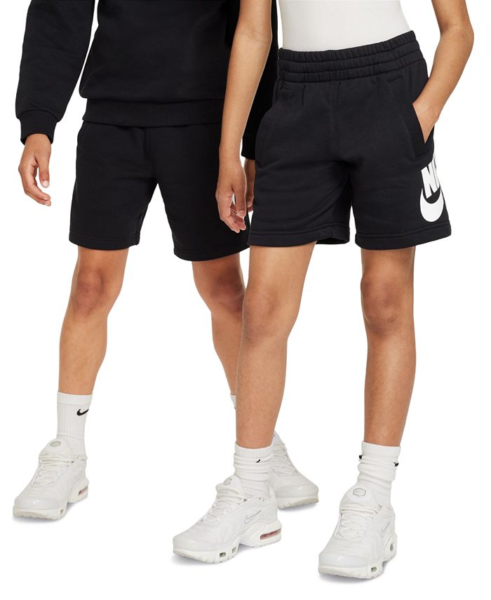 Nike Big Kids Sportswear Club Fleece Logo-Print French Terry Shorts ...