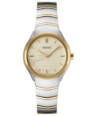 【SEIKO】EssentialsTwo-Tone Stainless Steel Ladies Watch Seiko Women's Essentials Two-Tone Stainless Steel Bracelet