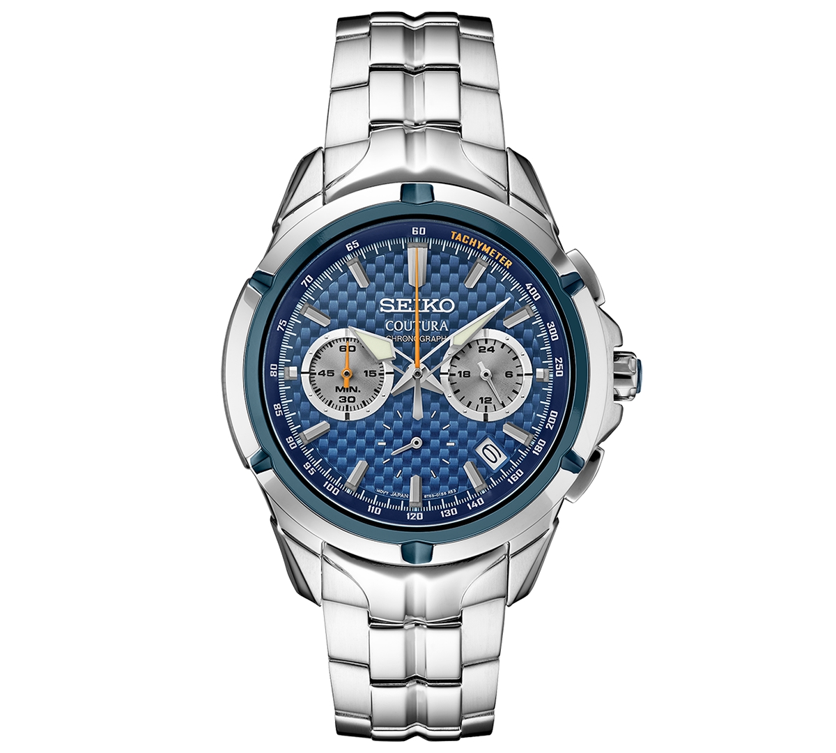 Men's Chronograph Coutura Stainless Steel Bracelet Watch 42mm - Blue