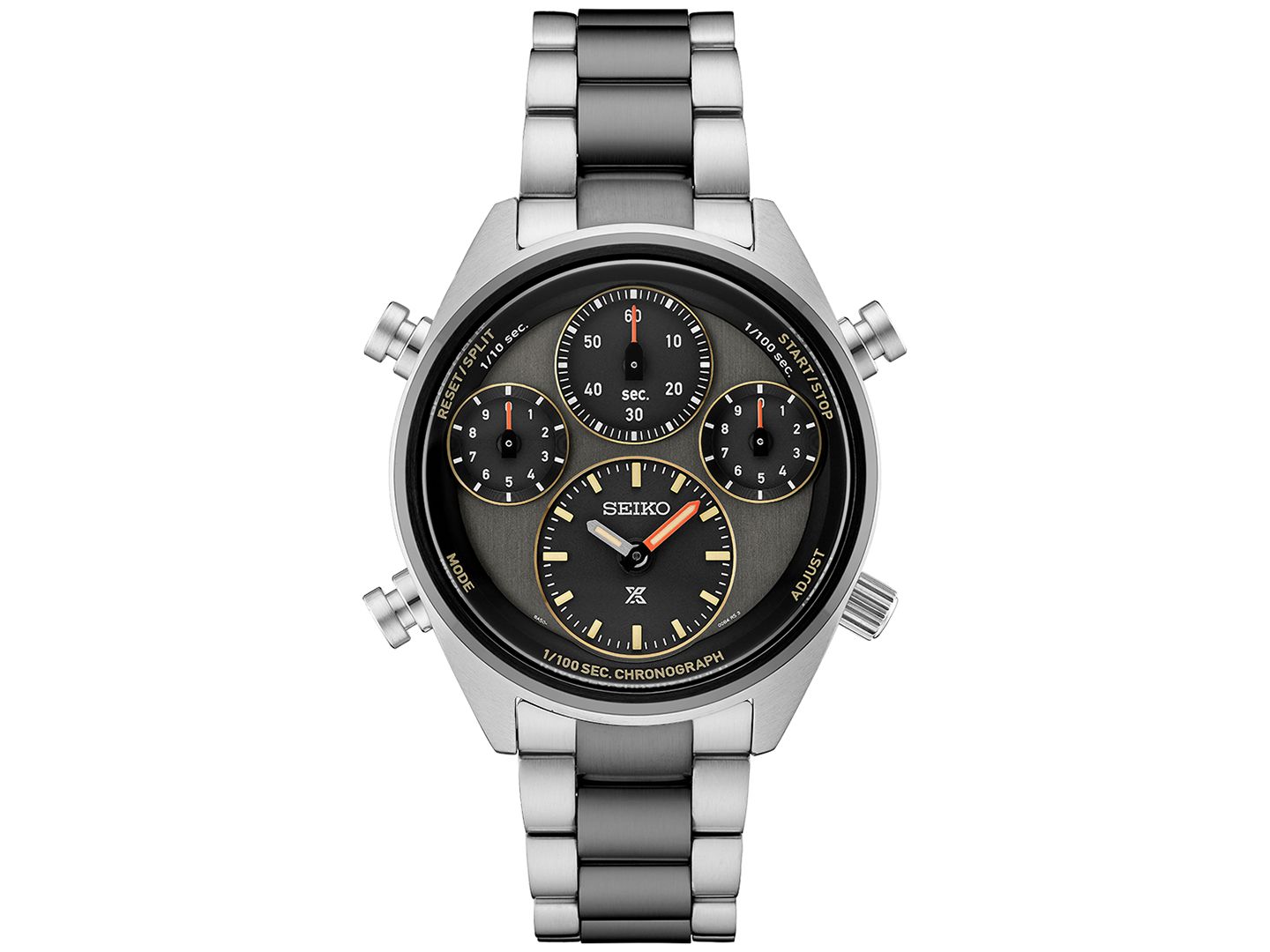 Мужские часы Seiko Chronograph Prospex Speedtimer Two-Tone Stainless Steel Bracelet Watch 44mm — фото 1