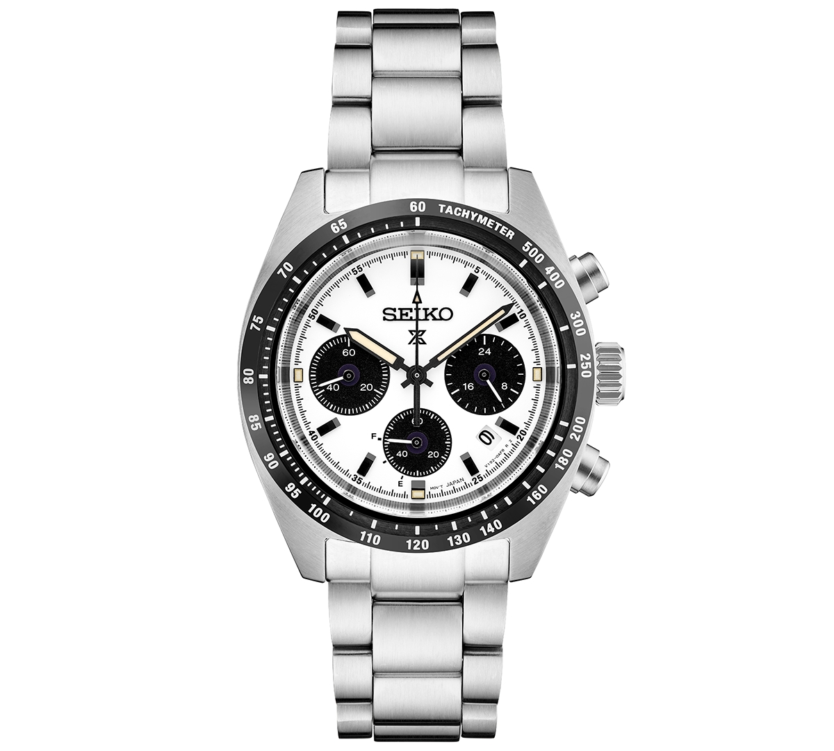 Men's Chronograph Prospex Speedtimer Solar Stainless Steel Bracelet Watch 39mm - Silver