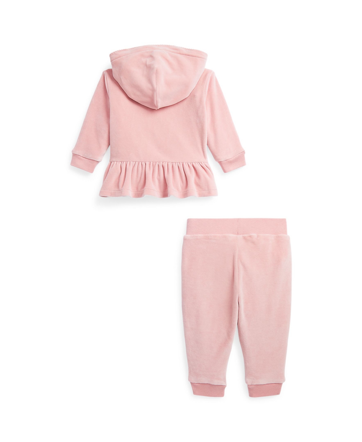 Polo Ralph Lauren Baby Girls Velour Hoodie and Jogger Pants Set