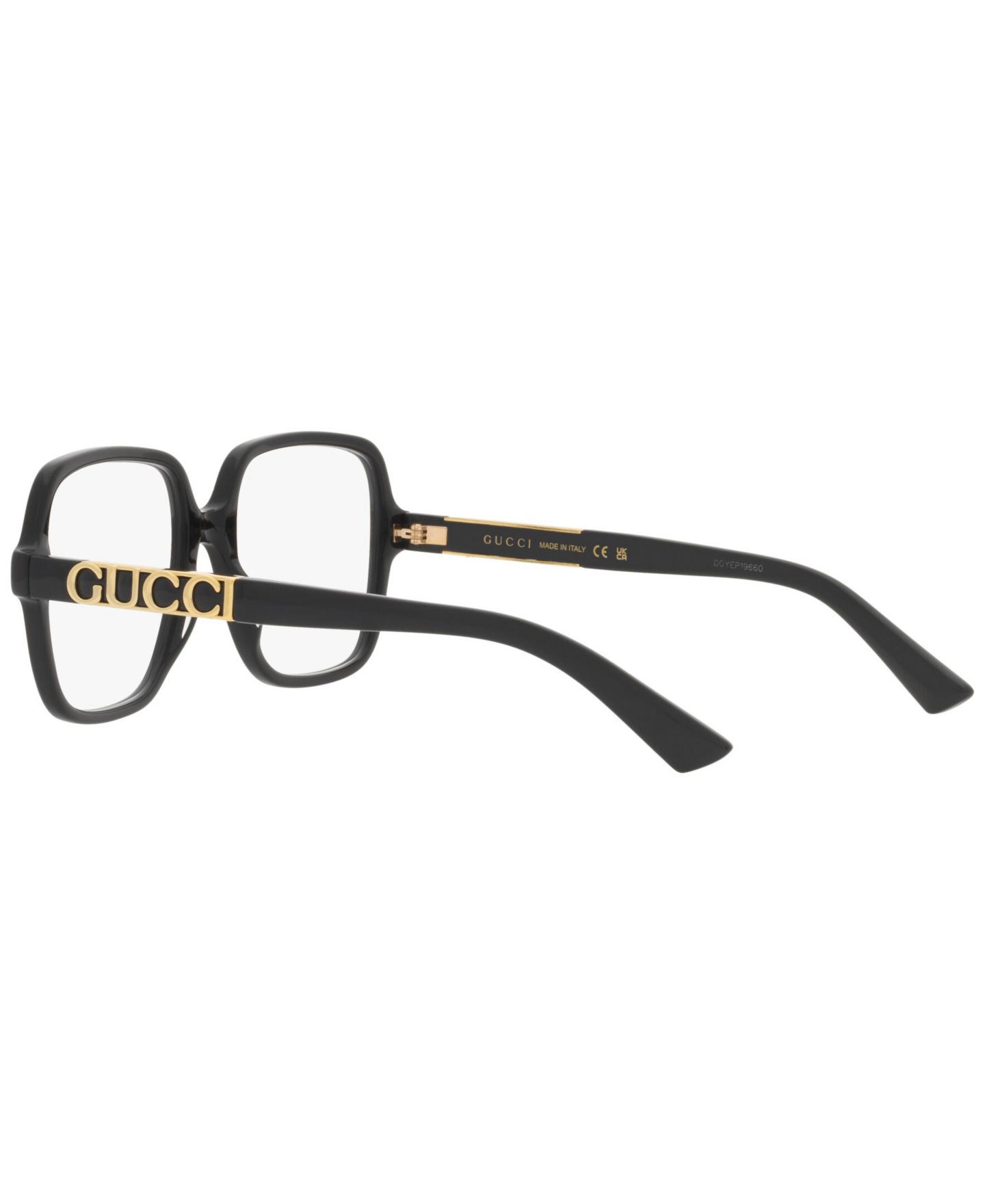 Женские очки Gucci Woman Rectangle Plastic GG1193O Eyeglasses, цвет: Чёрный — фото 8