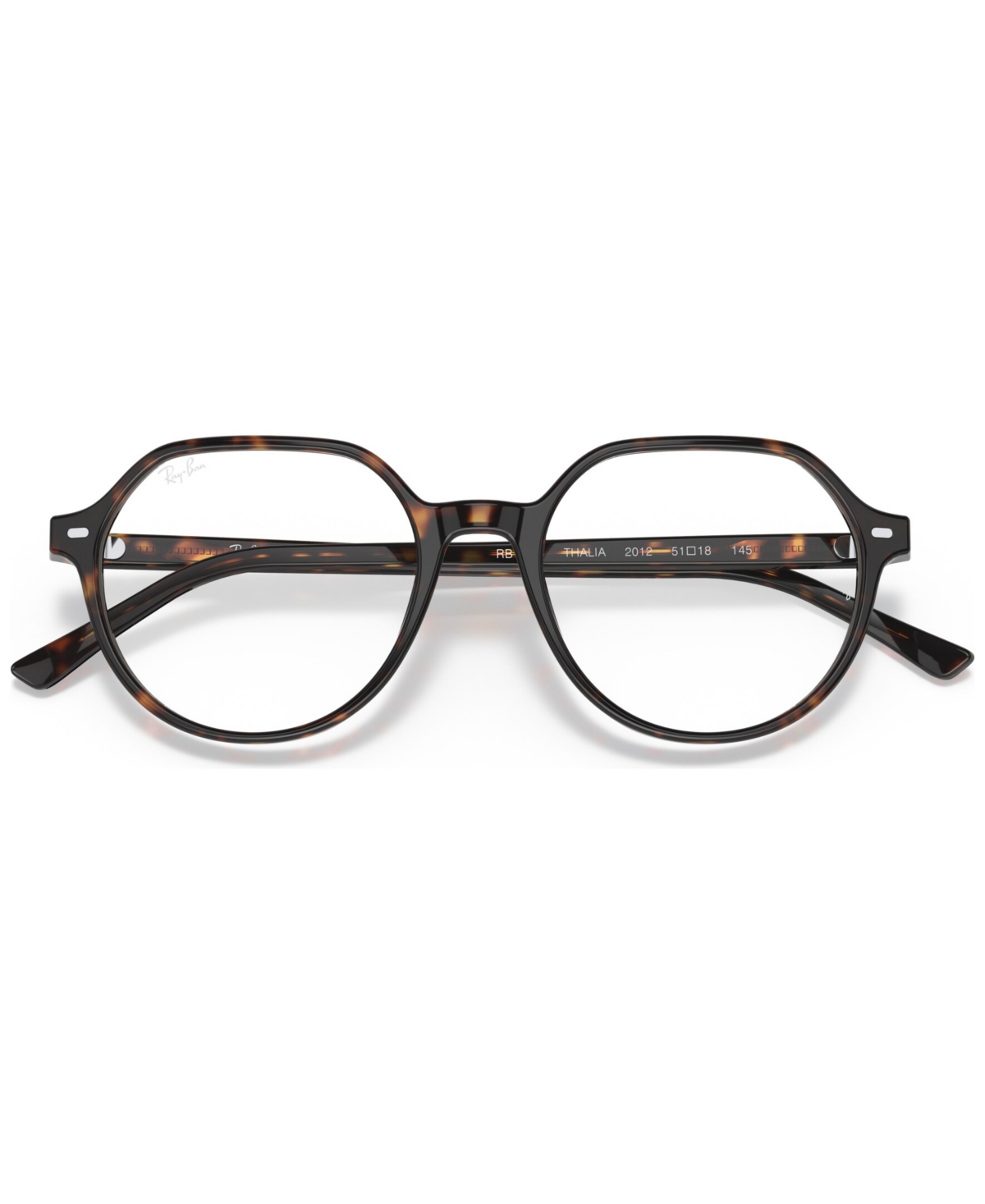 Ray Ban Rx5395 Thalia Acetate Square-shape Glasses In Havana