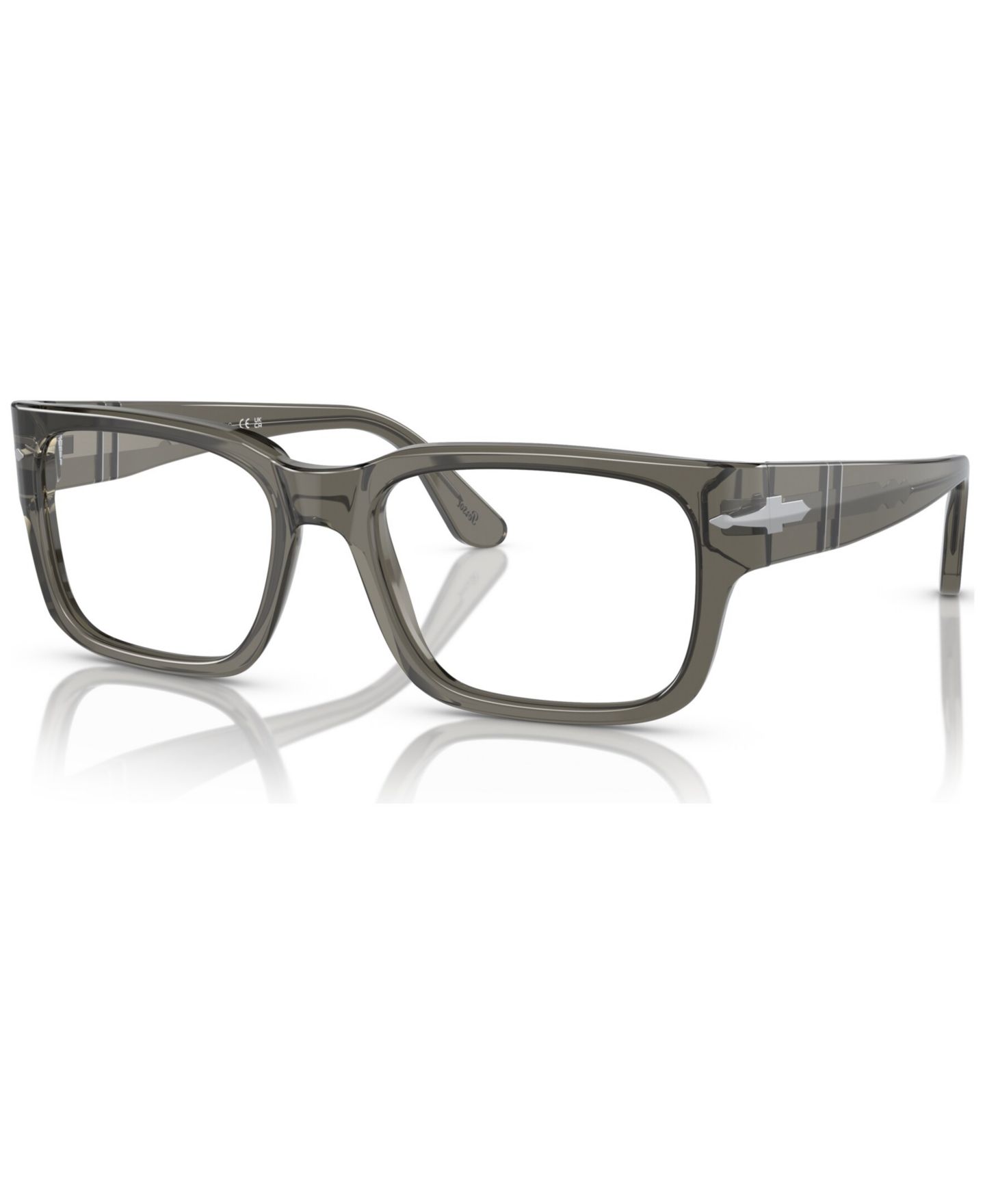 Мужские очки Persol Man Rectangle Plastic PO3315V Eyeglasses, цвет: Прозрачный серо-коричневый серый — фото 1