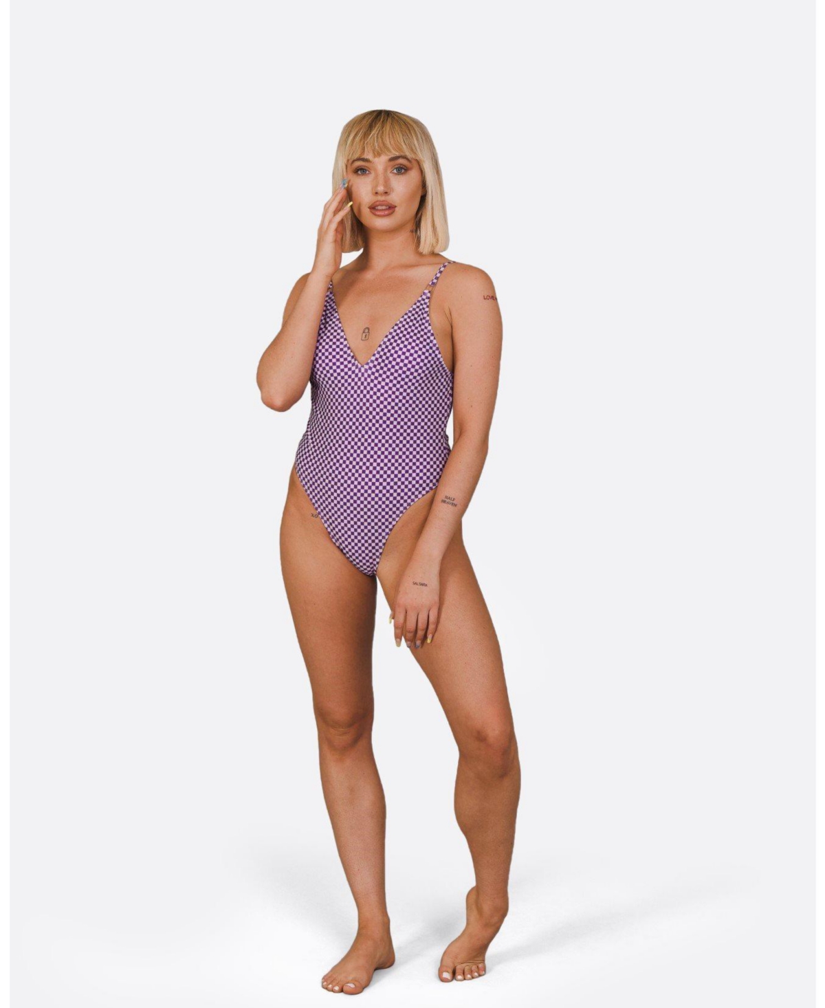 Oosc Women's Checkmate Swim Suit