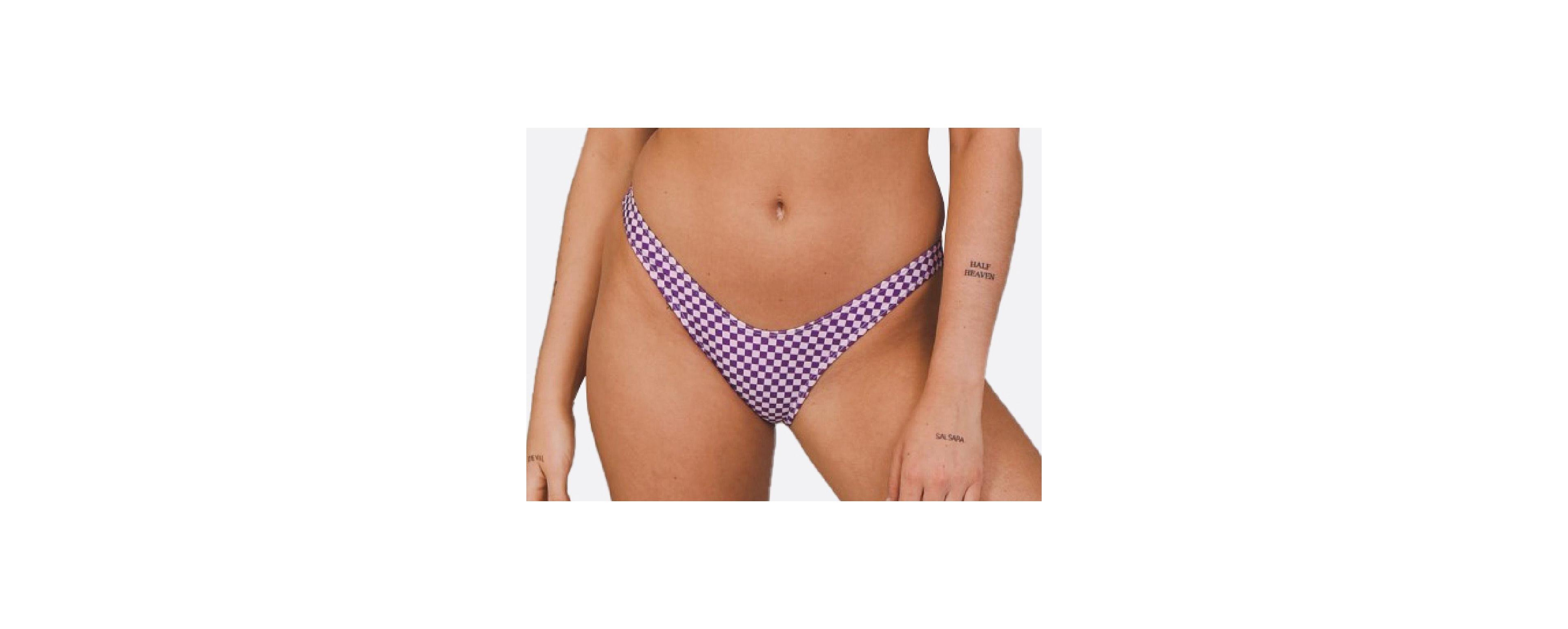 Oosc Women's Checkmate Brazilian Bikini Bottoms