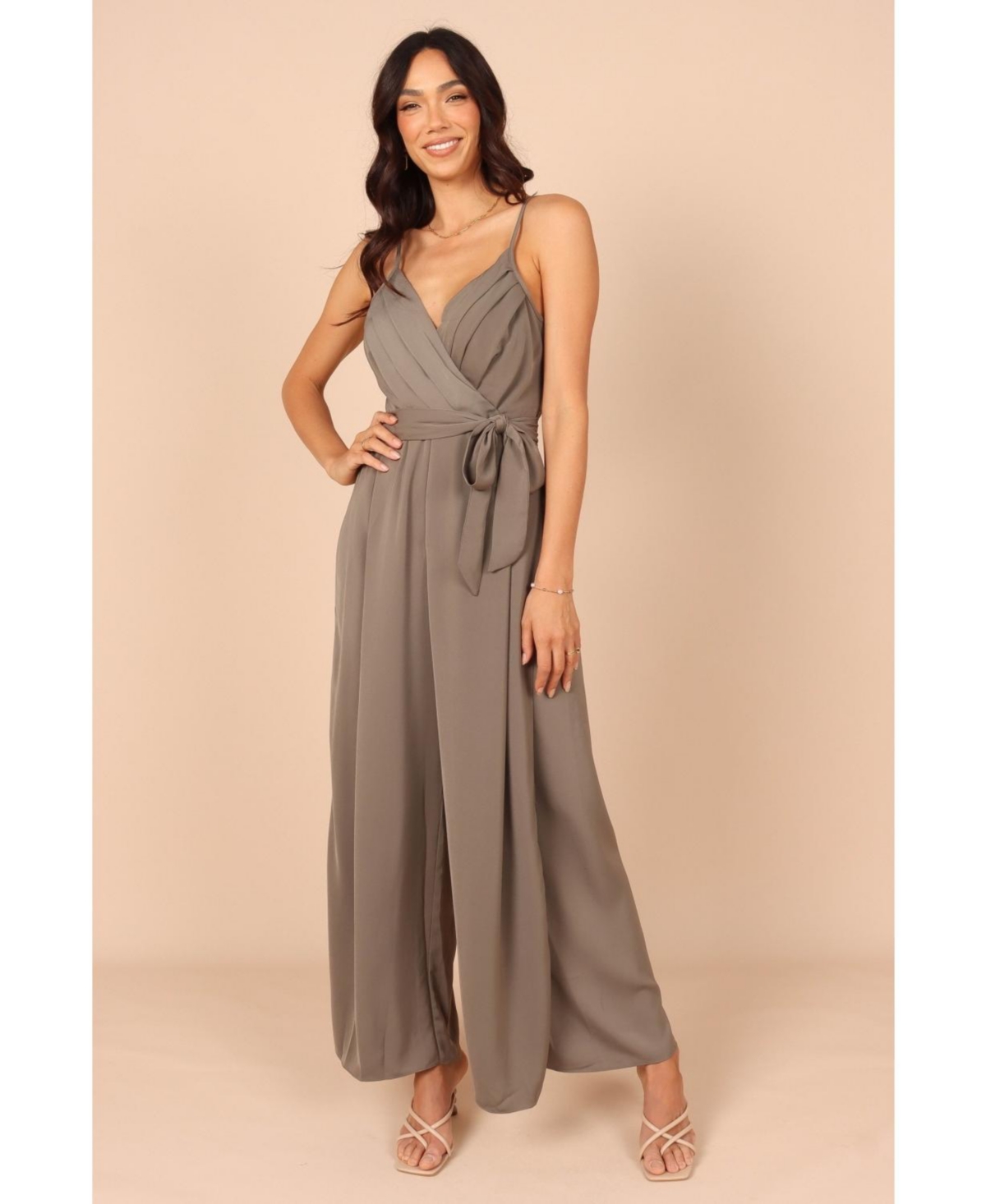 Petal and Pup Women s Laroy Wide Leg Split Jumpsuit Olive