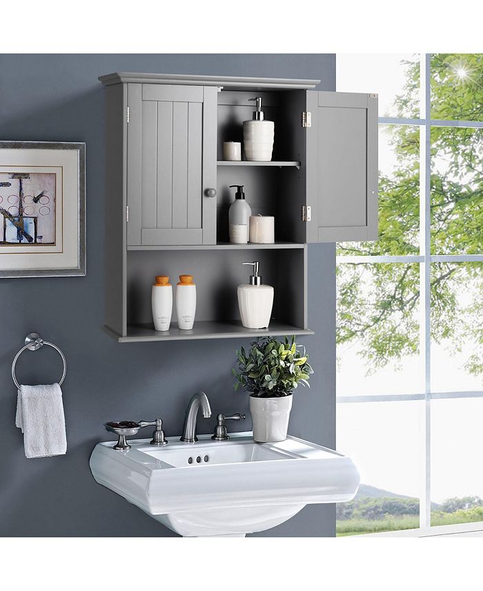 Costway Wall Mount Bathroom Storage Organizer Medicine