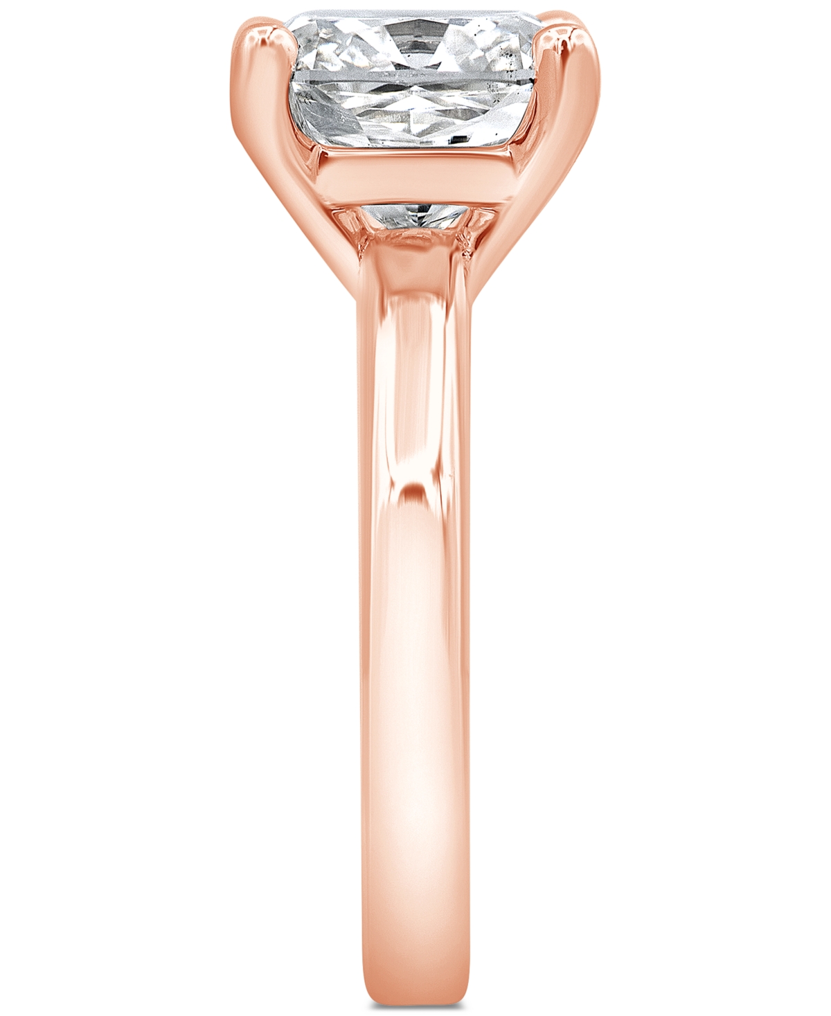 Badgley Mischka Certified Lab Grown Diamond Cushion-Cut Solitaire Engagement Ring (5 ct. t.w.) in 14k Gold