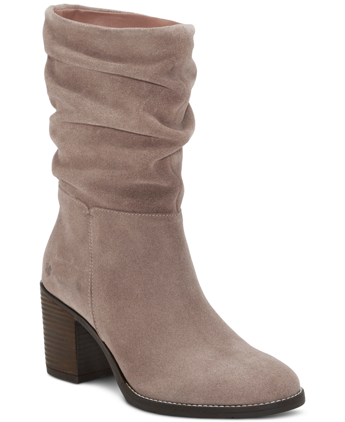 Shop Lucky Brand Women's Bitsie Slouch Pull-on Boots In Taupe Suede