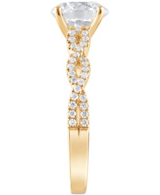 Badgley Mischka Certified Lab Grown Diamond Twist Engagement Ring (2 ct. t.w.) in 14k Gold
