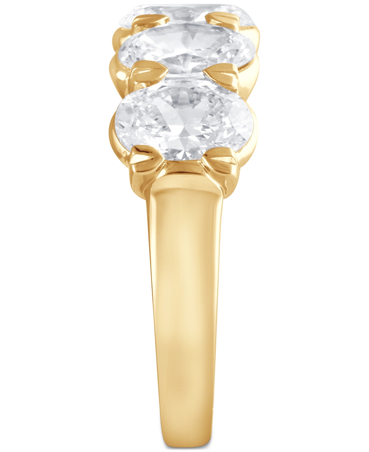 Badgley Mischka Certified Lab Grown Diamond Oval-Cut Band (3-1/2 ct. t.w.) in 14k Gold