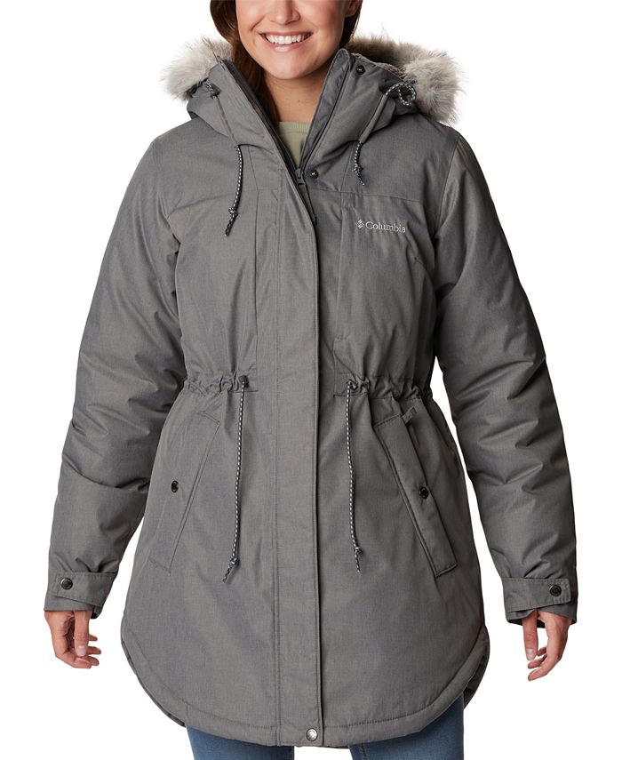 Columbia Jacket Womens Small Blue with Detachable Hood Water Resistant  Pockets
