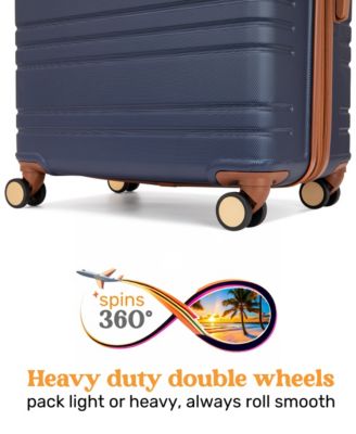 Brickell 3 Piece Expandable Retro Spinner Luggage Set