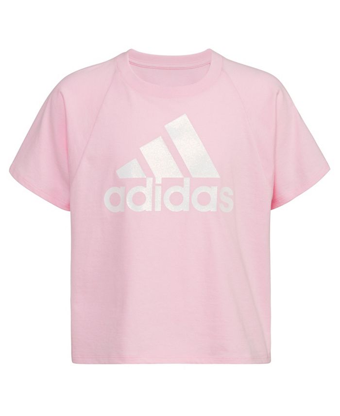 adidas Big Girls Short Sleeve Raglan Loose Box T-shirt - Macy's