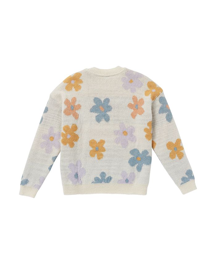 Volcom Big Girls Floral Daisy Wheel Long Sleeves Sweater - Macy's