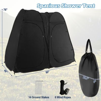 Outdoor 7.5FT Portable Pop Up Shower Privacy Tent Dressing Changing Room Camping