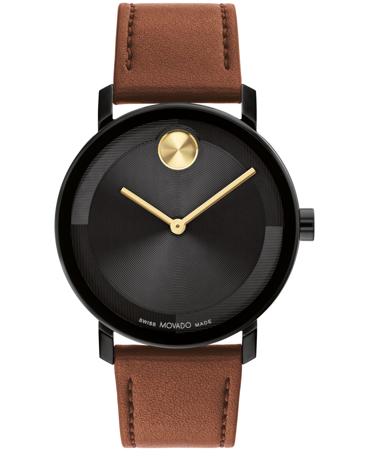 Мужские часы Movado Bold Evolution 2.0 Swiss Quartz Cognac Leather Watch 40mm — фото 1
