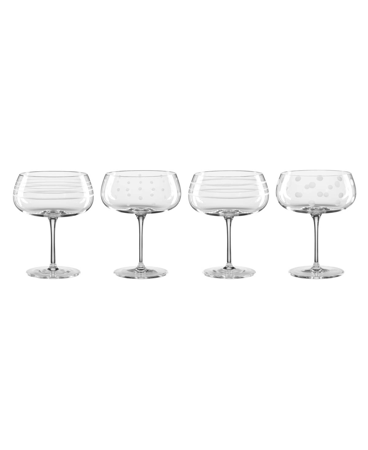 Shop Oneida Mingle Cocktail Glasses, Set Of 4 In Clear And No Color