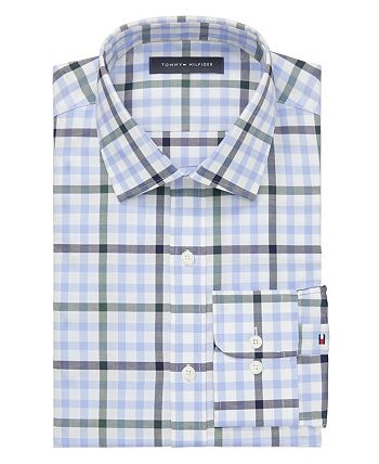 Tommy Hilfiger, Shirts, Tommy Hilfiger Grid Print Dress Shirtpurple553435