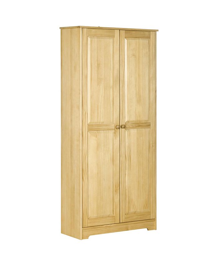 67" Pinewood Kitchen Pantry Storage Freestanding