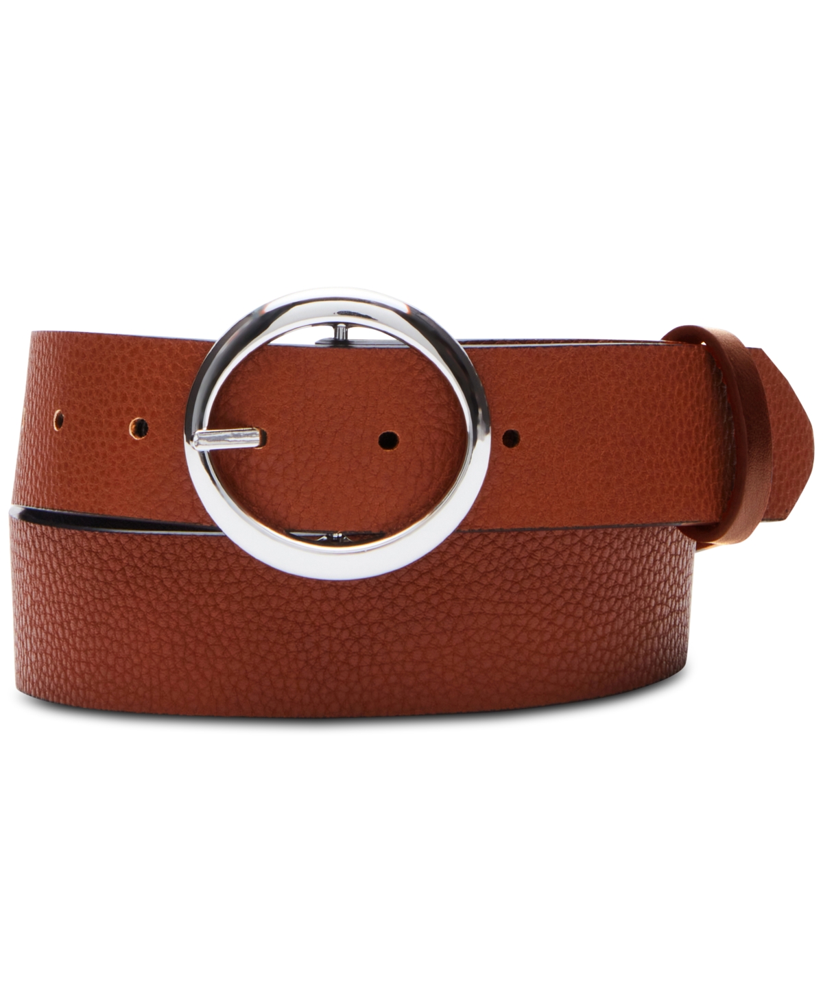 Steve Madden Women's Reversible Faux-Leather Belt - Oatmeal
